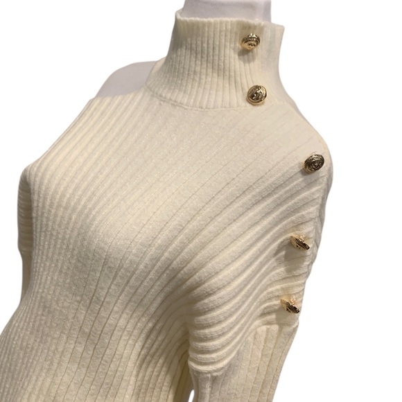 🆕 BALMAIN Cutout cropped turtleneck sweater🆕 - Picture 5 of 11